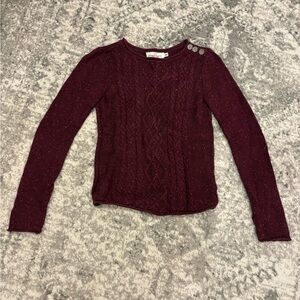 H&M Burgundy Knit Sweater